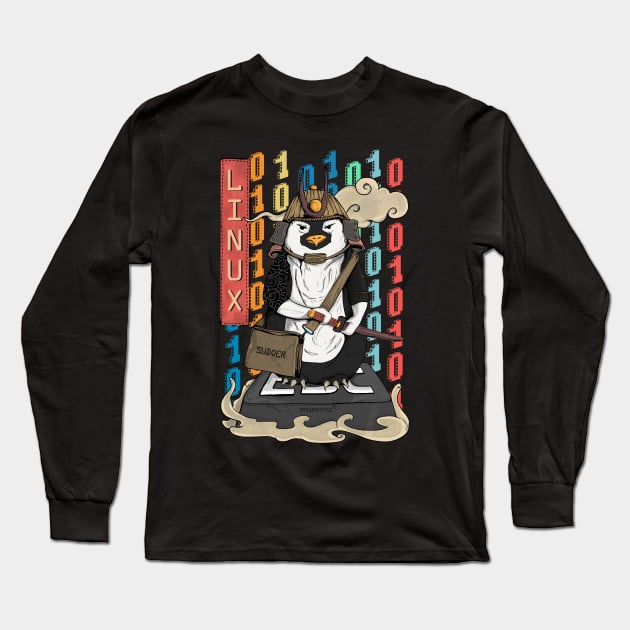 Samurai penguin | A linux penguin Long Sleeve T-Shirt by heidiki.png